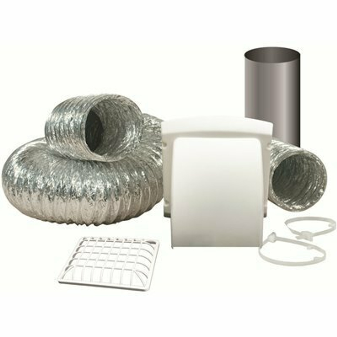 Everbilt Wide Mouth Dryer Vent Kit With 4 In. X 8 Ft. Aluminum Dryer Duct
