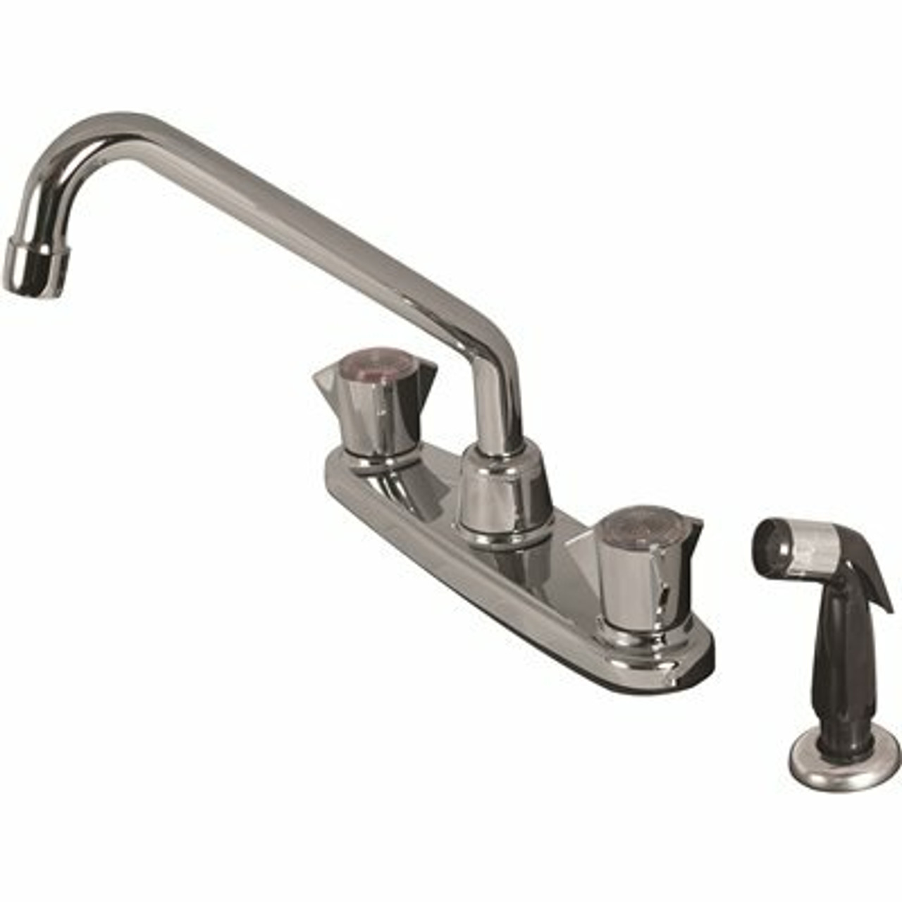 Sayco Classic Series 2-Handle Standard Kitchen Faucet With Side Spray In Chrome