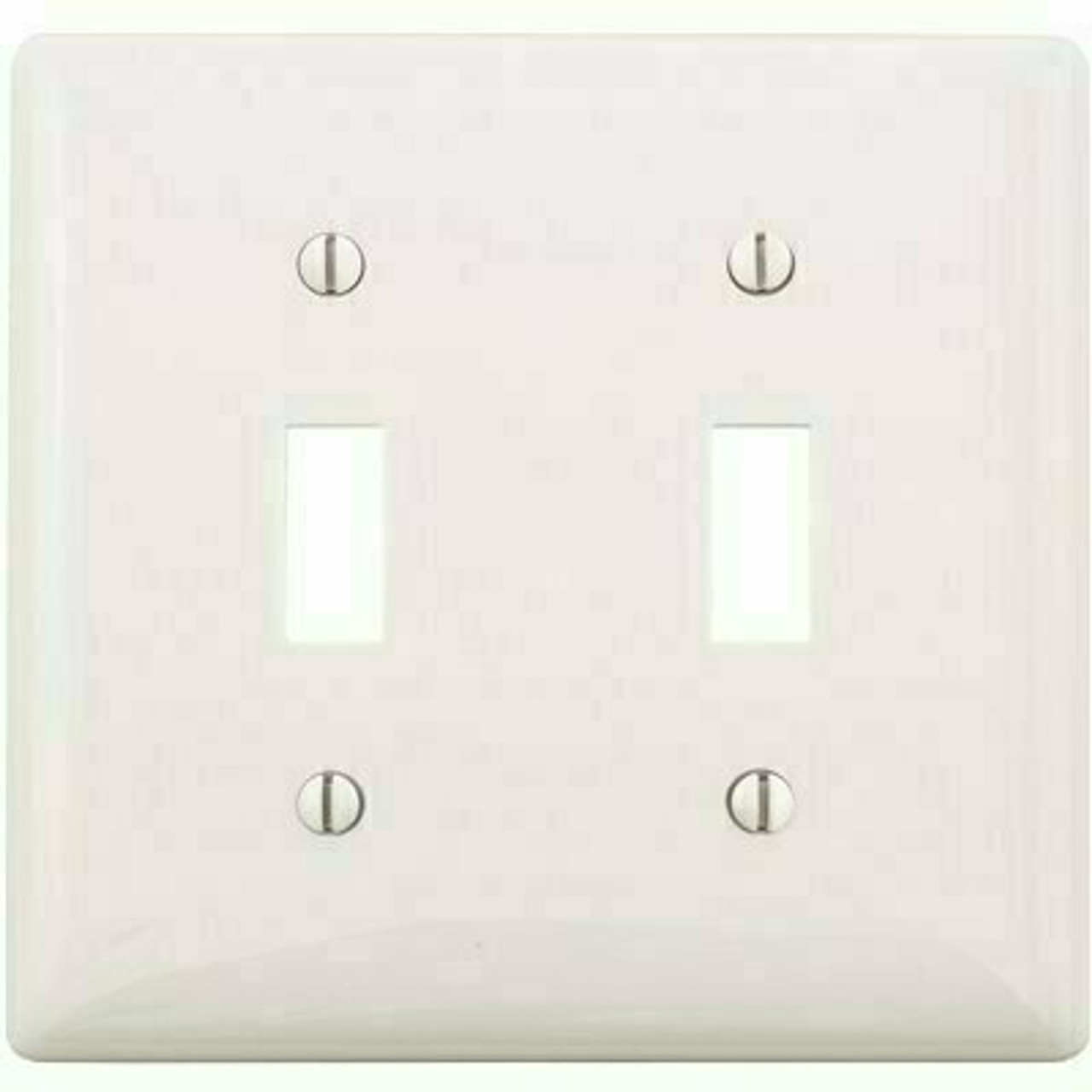 Hubbell Wiring 2-Gang White Medium Size Toggle Wall Plate