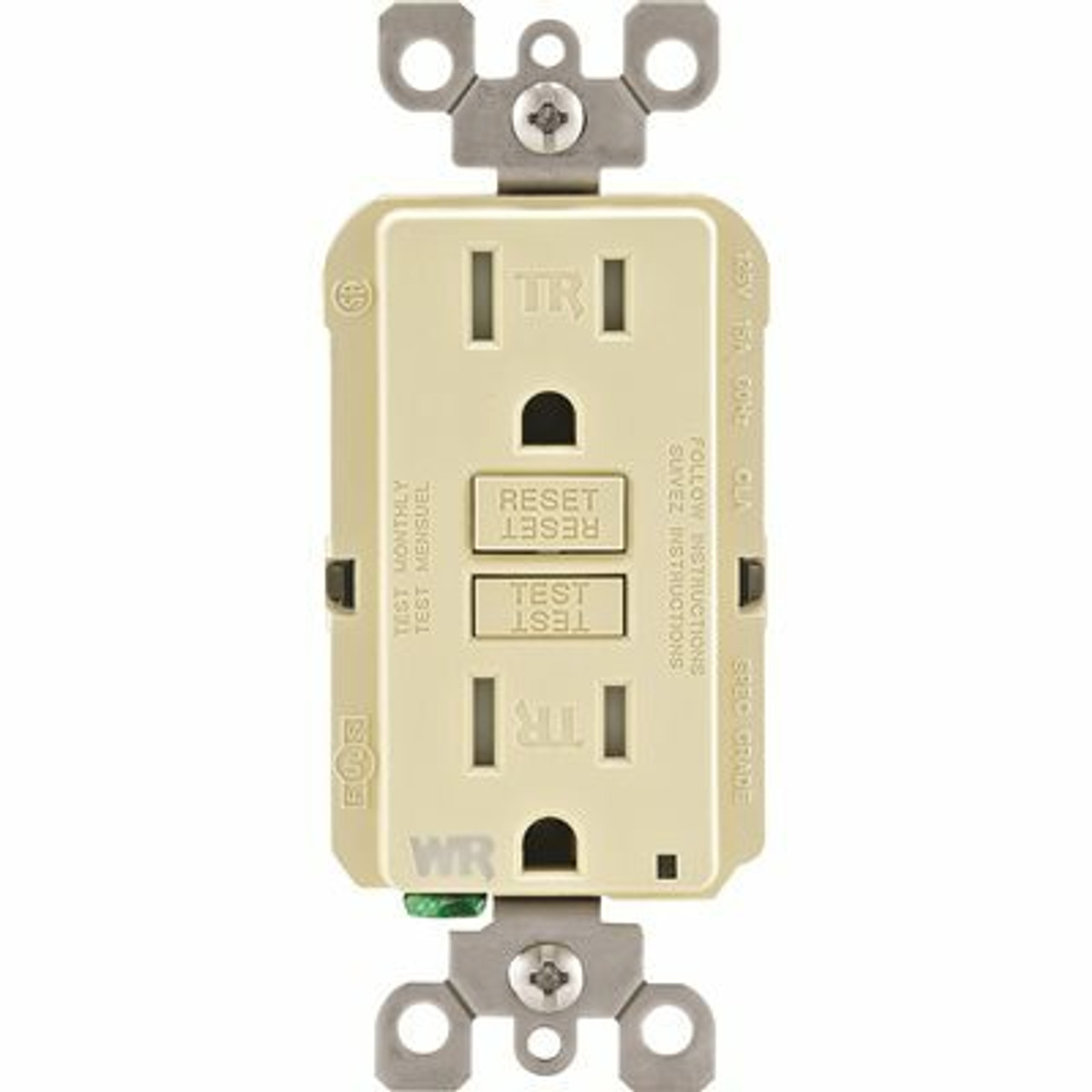 Leviton 15 Amp Smartlockpro Weather/Tamper Resistant Gfci Outlet, Ivory