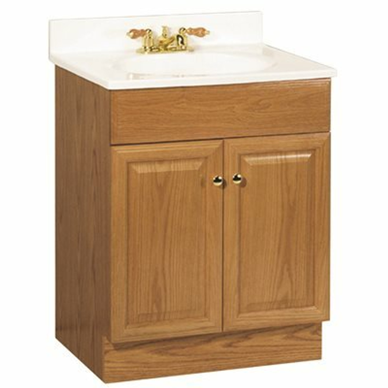 Rsi Home Products 24 In. X 31 In. X 18 In. Richmond Bathroom Vanity Cabinet With Top With 2-Door In Oak