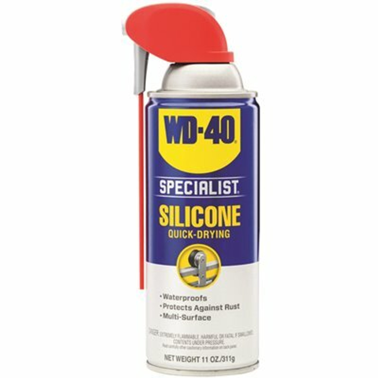 Wd-40 Specialist 11 Oz. Silicone, Quick-Drying Lubricant With Smart Straw Spray