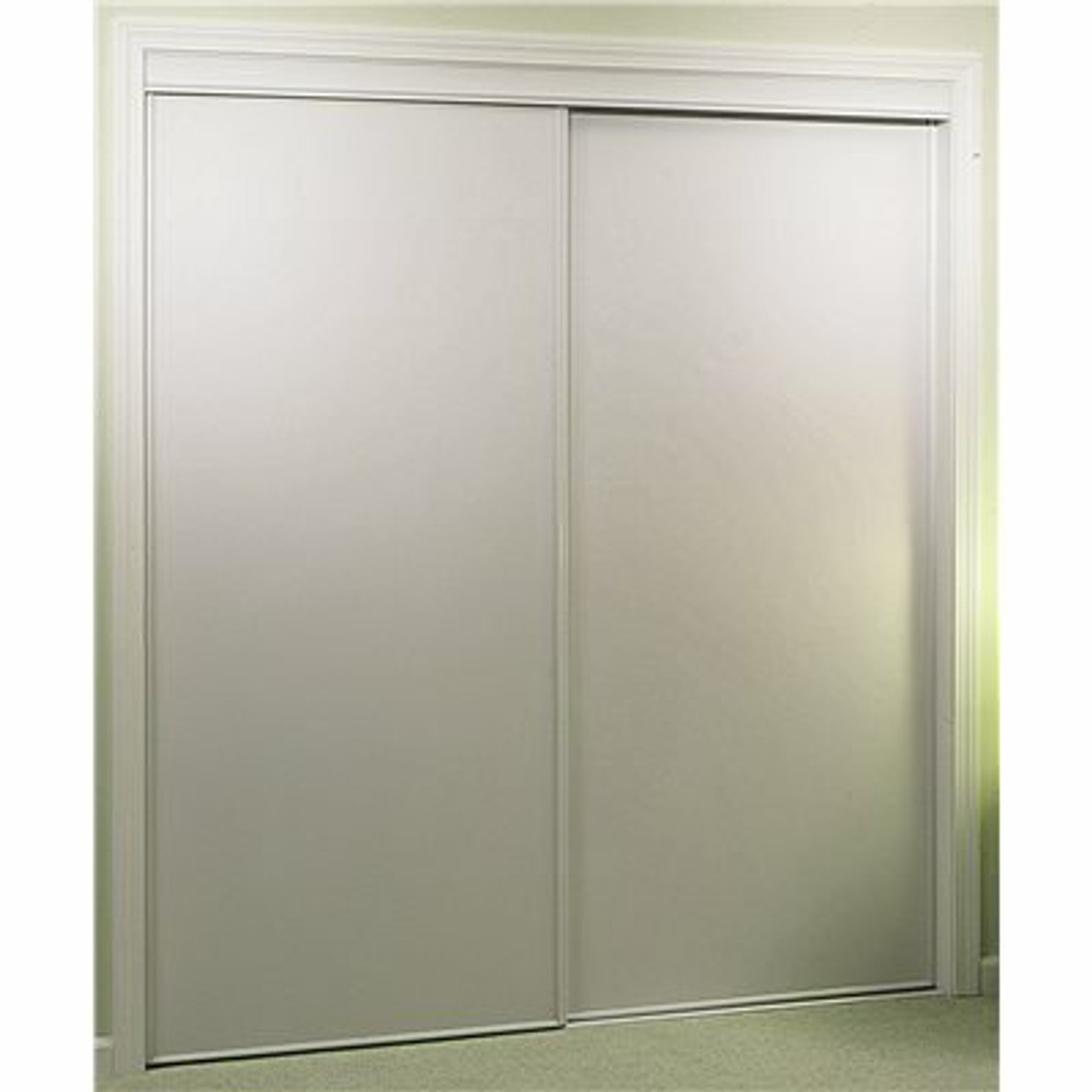 Home Decor Innovations 100 Series Whitewood Vinyl Panel Bypass Door, White, 48X80 In.