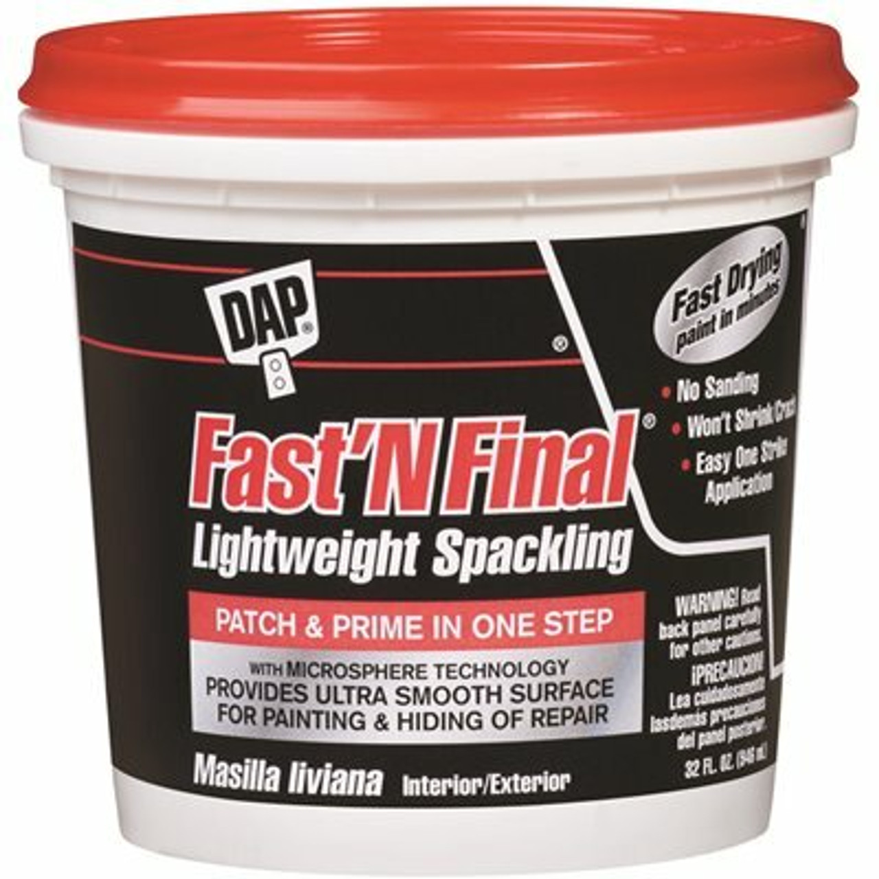 Dap Fast'N Final 32 Oz. White Lightweight Spackling