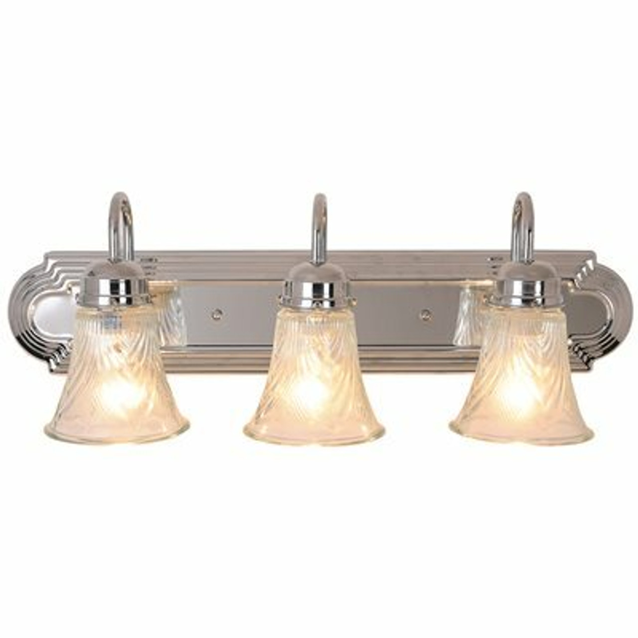 Monument 24 In. 3-Light Chrome Vanity Light With Clear Glass