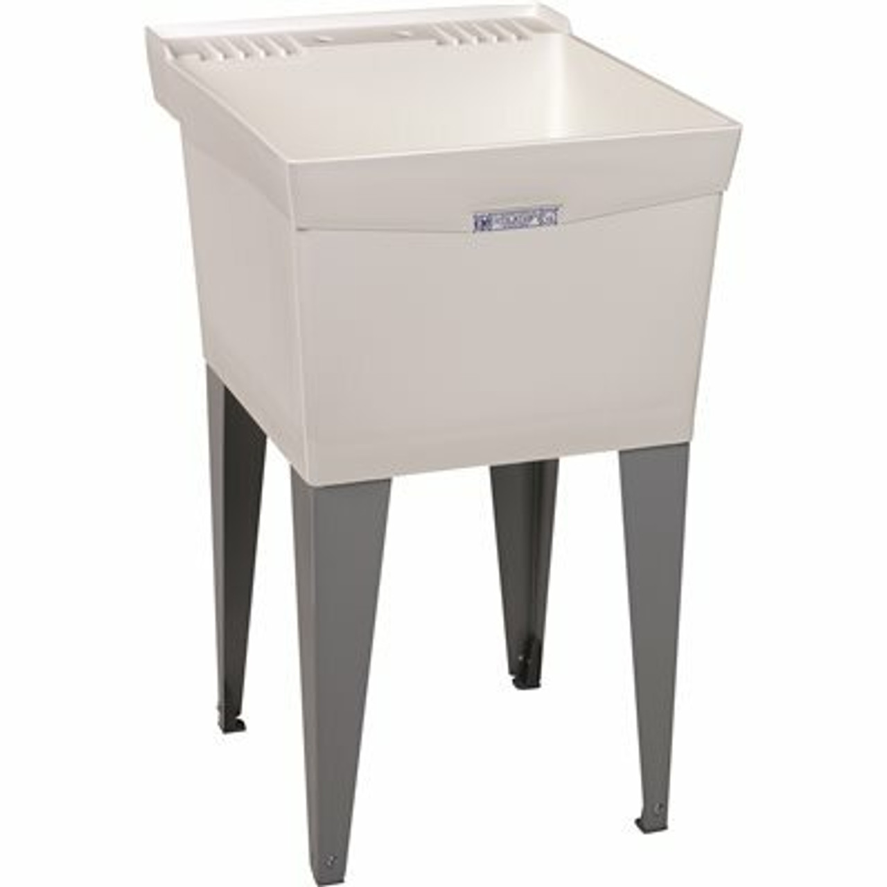 Mustee Utilatub 24 In. X 20 In. Structural Thermoplastic Floor-Mount Utility Tub In White