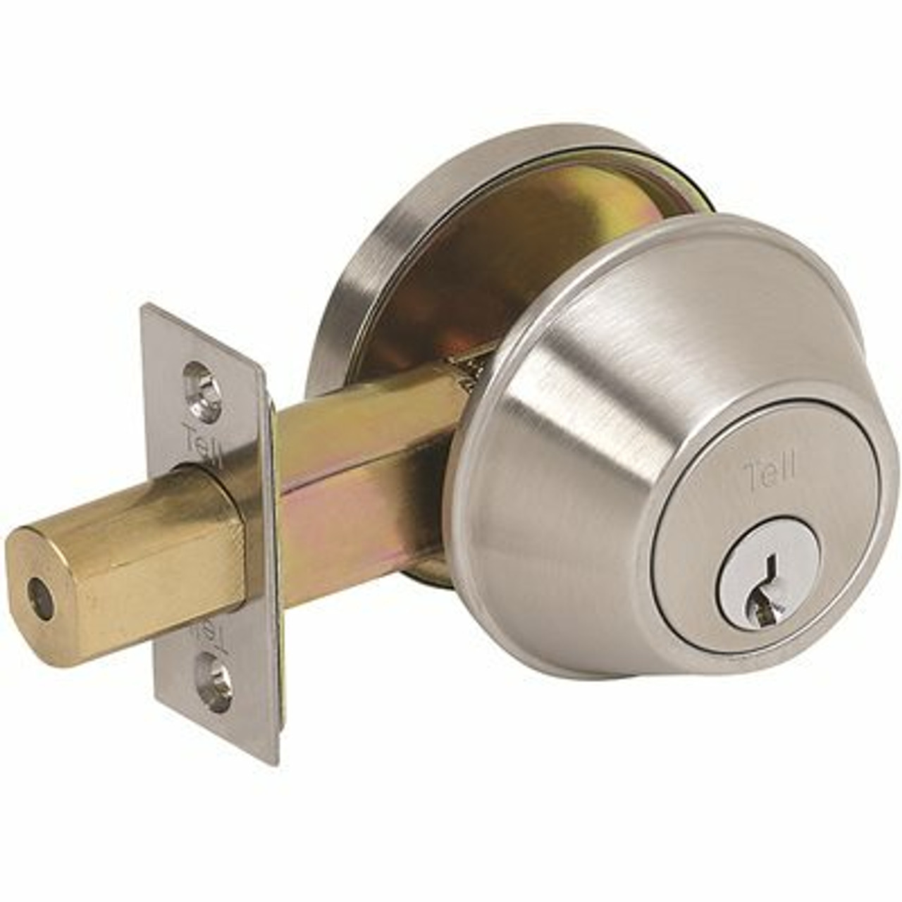 Tell Manufacturing Satin Stainless Steel Single Cylinder Deadbolt