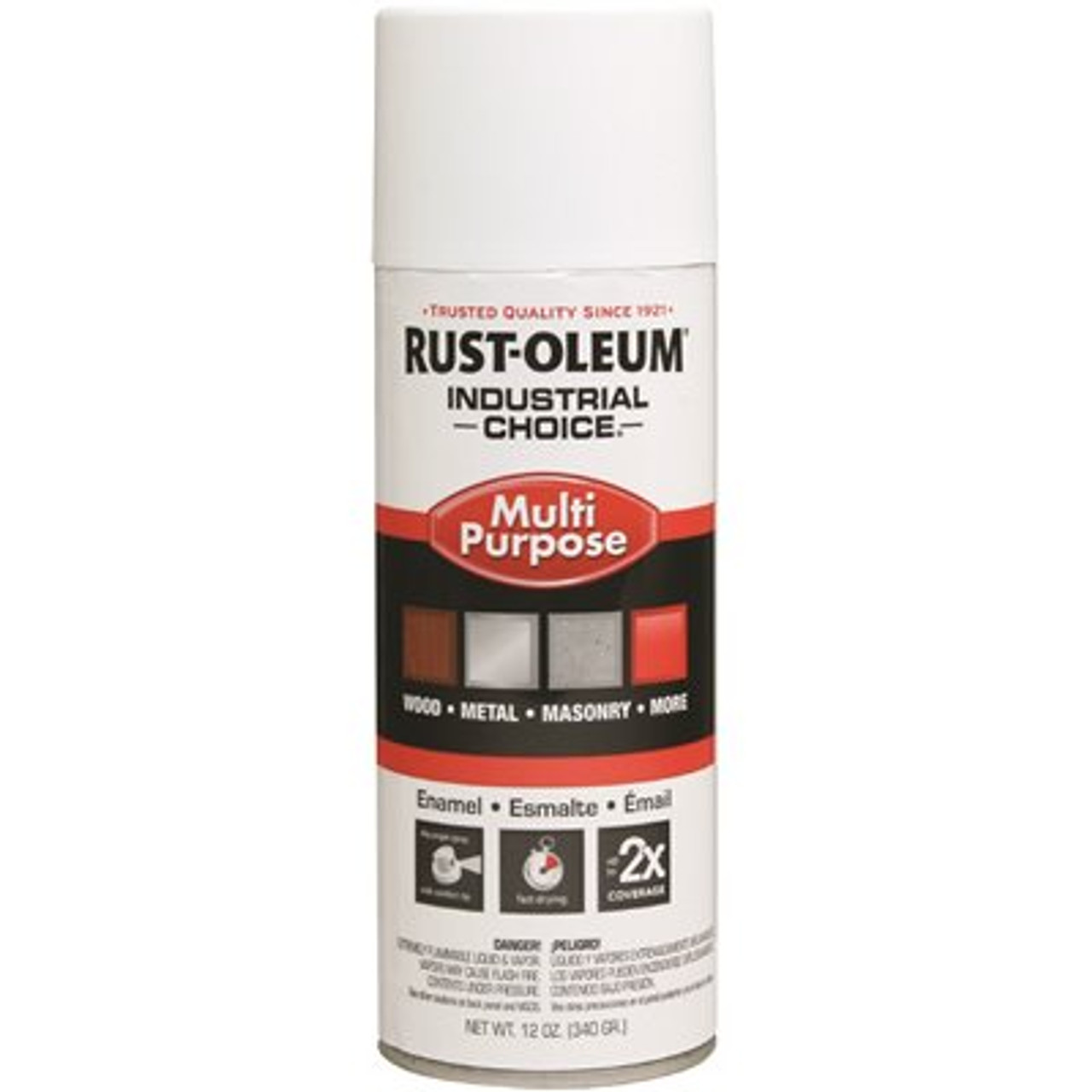 Rust-Oleum Industrial Choice 12 oz. Semi-Gloss White Enamel Spray Paint