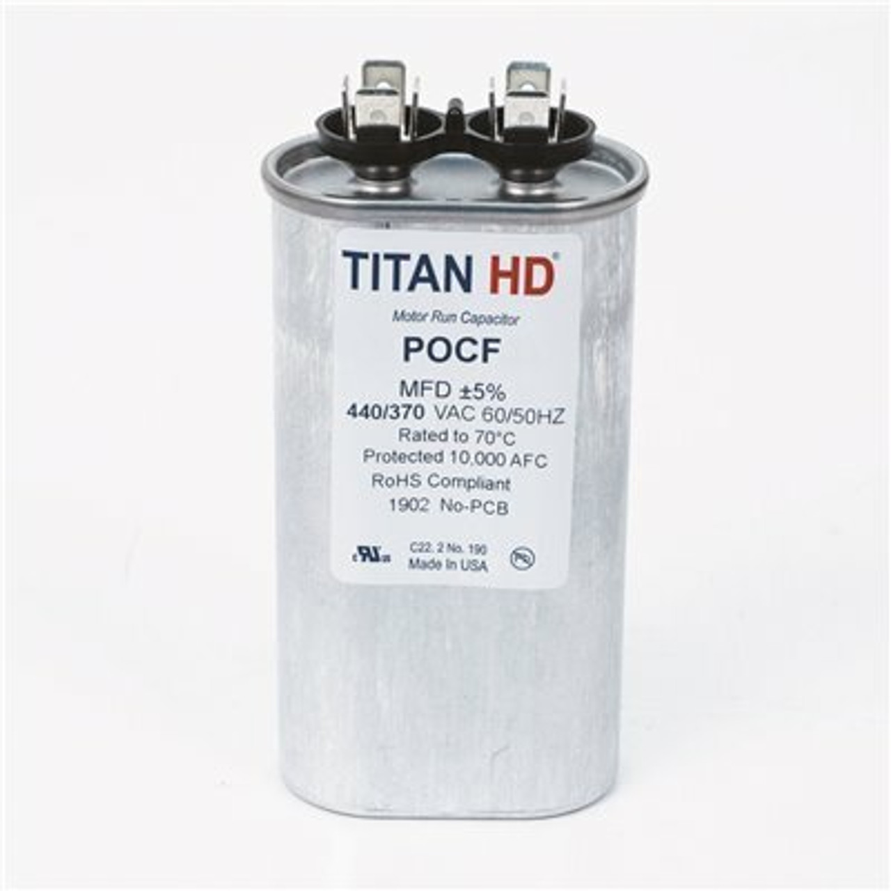 Titan Hd 35 Mfd 440/370-Volt Oval Run Capacitor