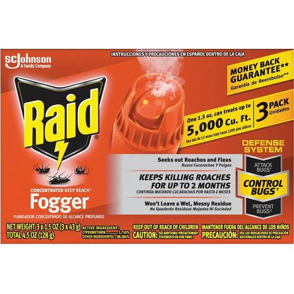 Raid 1.5 Oz. Concentrated Deep Reach Fogger (3-Pack)