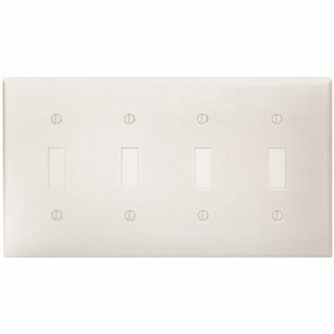 Leviton White 4-Gang Toggle Wall Plate (1-Pack) - 609015