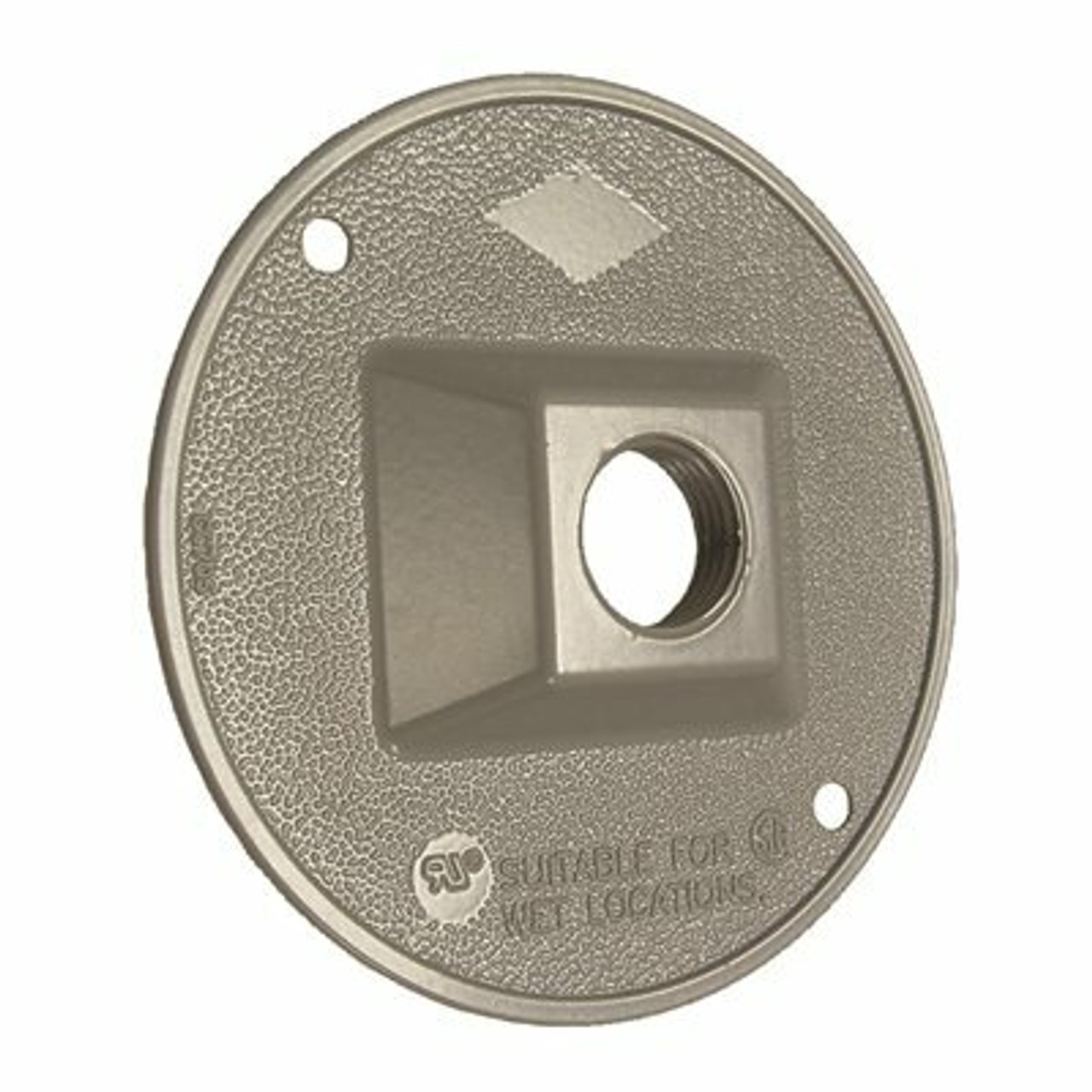 Bell Gray Round Weatherproof Cluster Cover With One 1/2 In. Threaded Outlet