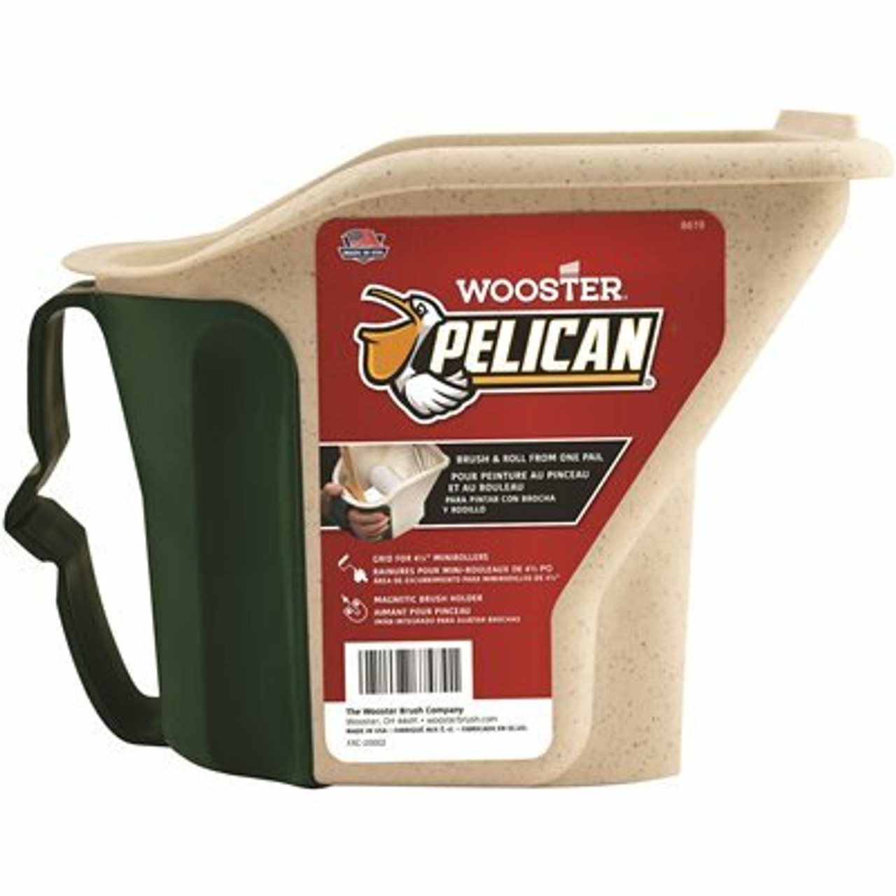 Wooster 1 Qt. Pelican Hand-Held Pail With Brush Magnet