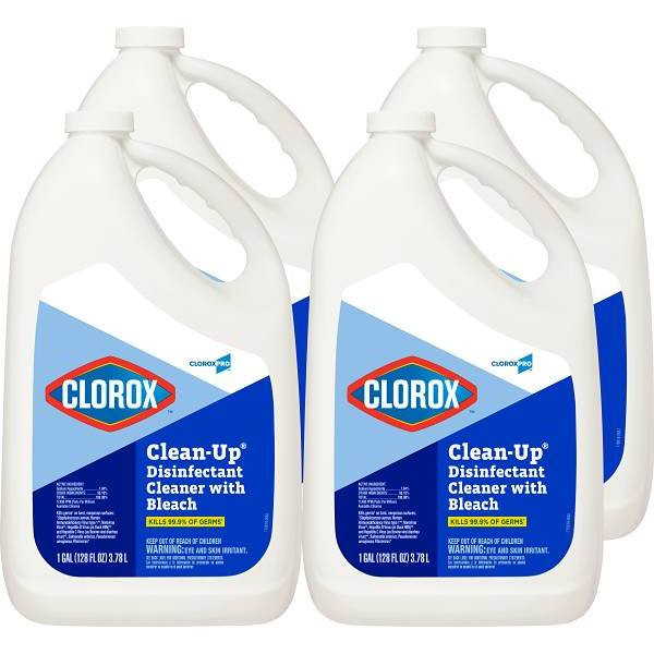 Clorox Clean-Up Disinfectant Cleaner With Bleach Refill, Cloroxpro, 128 Oz, Case Of 4