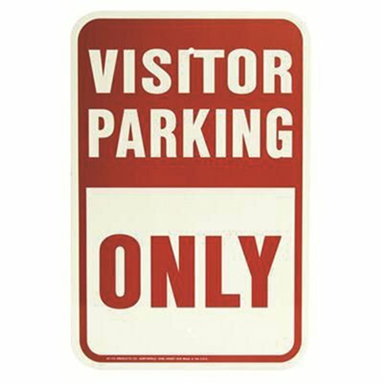 Hy-Ko 12 In. X 18 In. Aluminum Visitor Parking Only Street Sign