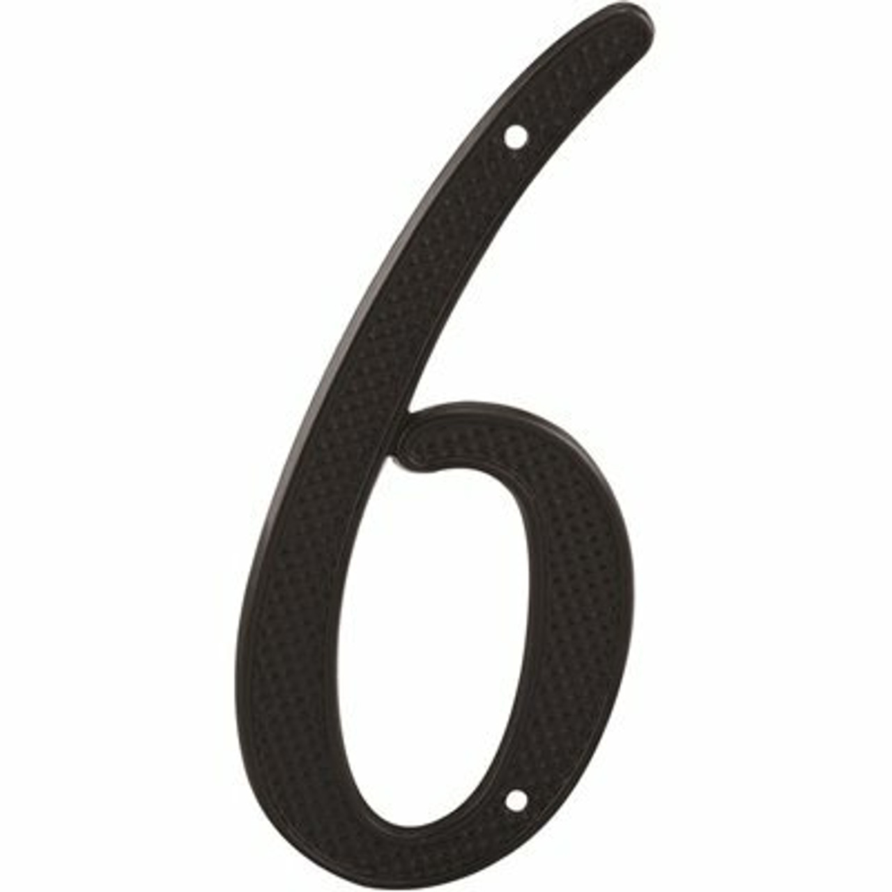 Prime-Line 4 In. Black Metal House Number 6 Or Number 9 With Nails (2-Pack)