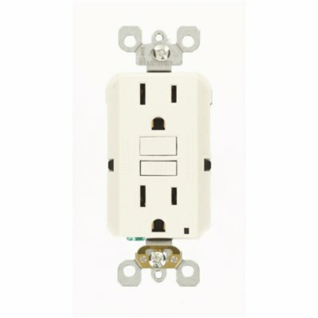 Leviton 15 Amp Self-Test Smartlockpro Slim Gfci Duplex Outlet, White (3-Pack)