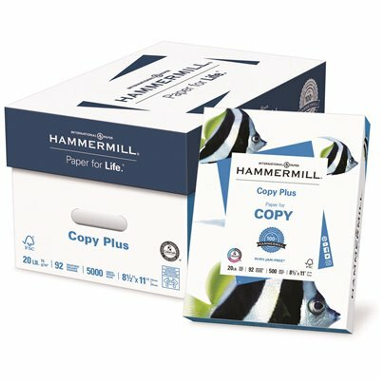 Hammermill 8-1/2 In. X 11 In. Copy Plus White Paper 20 Lbs., 92 Brightness (5000 Sheets/Carton)