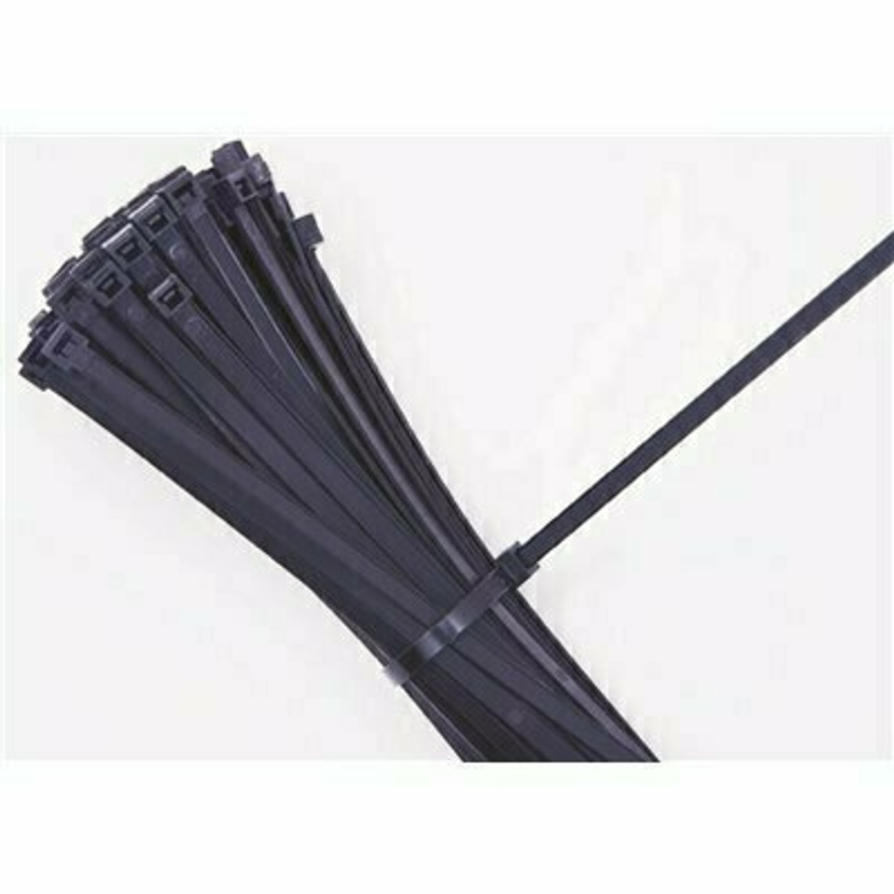 Commercial Electric 8 In. 50Lb Uv Black Cable Tie (100-Pack)