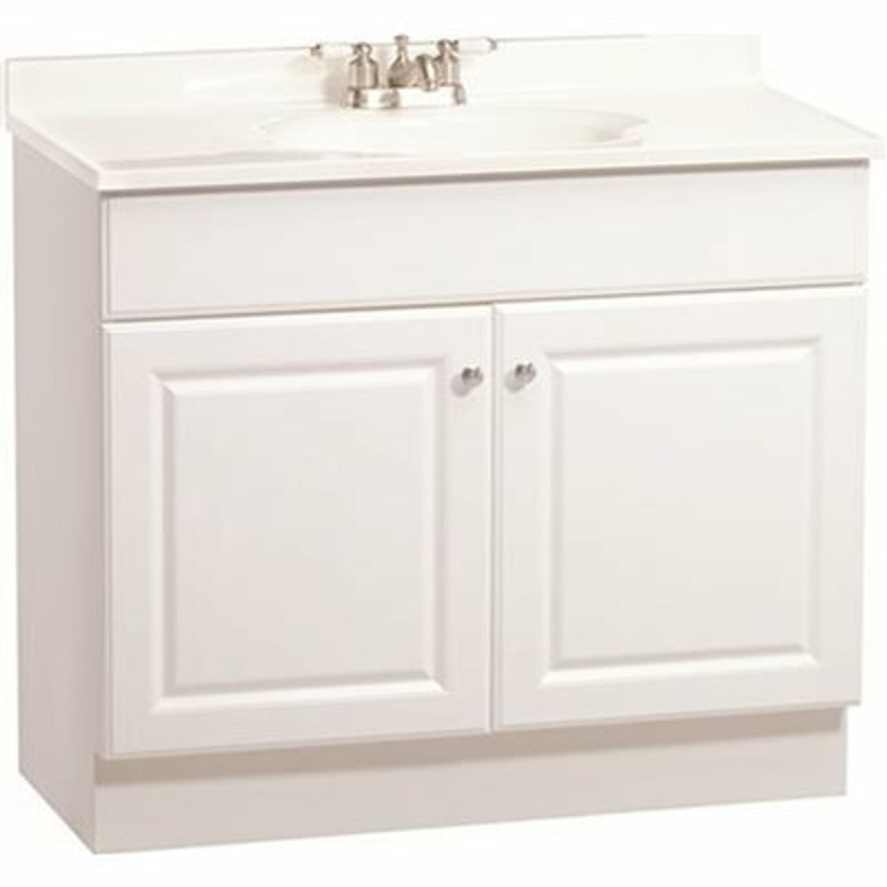 Rsi Home Products 36 In. X 31 In. X 18 In. Richmond Bathroom Vanity Cabinet With Top With 2-Door In White