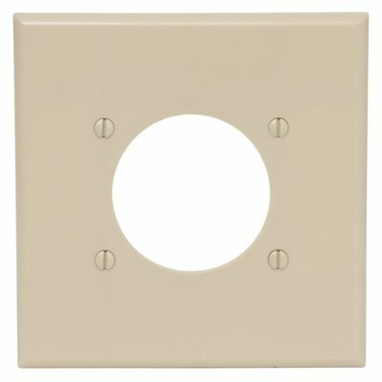 Leviton Ivory 2-Gang Single Outlet Wall Plate (1-Pack)