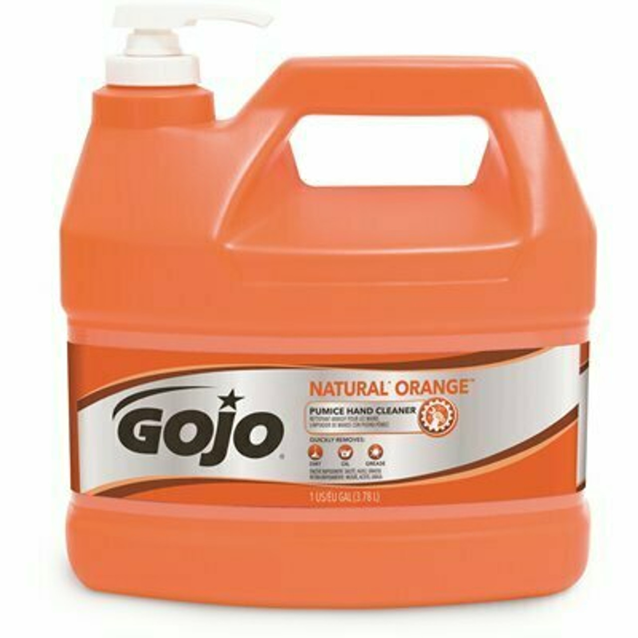 Gojo Natural Orange Pumice Hand Cleaner, 1 Gallon Quick Acting Lotion Hand Cleaner With Pumice Pump Bottle (Pack Of 4)