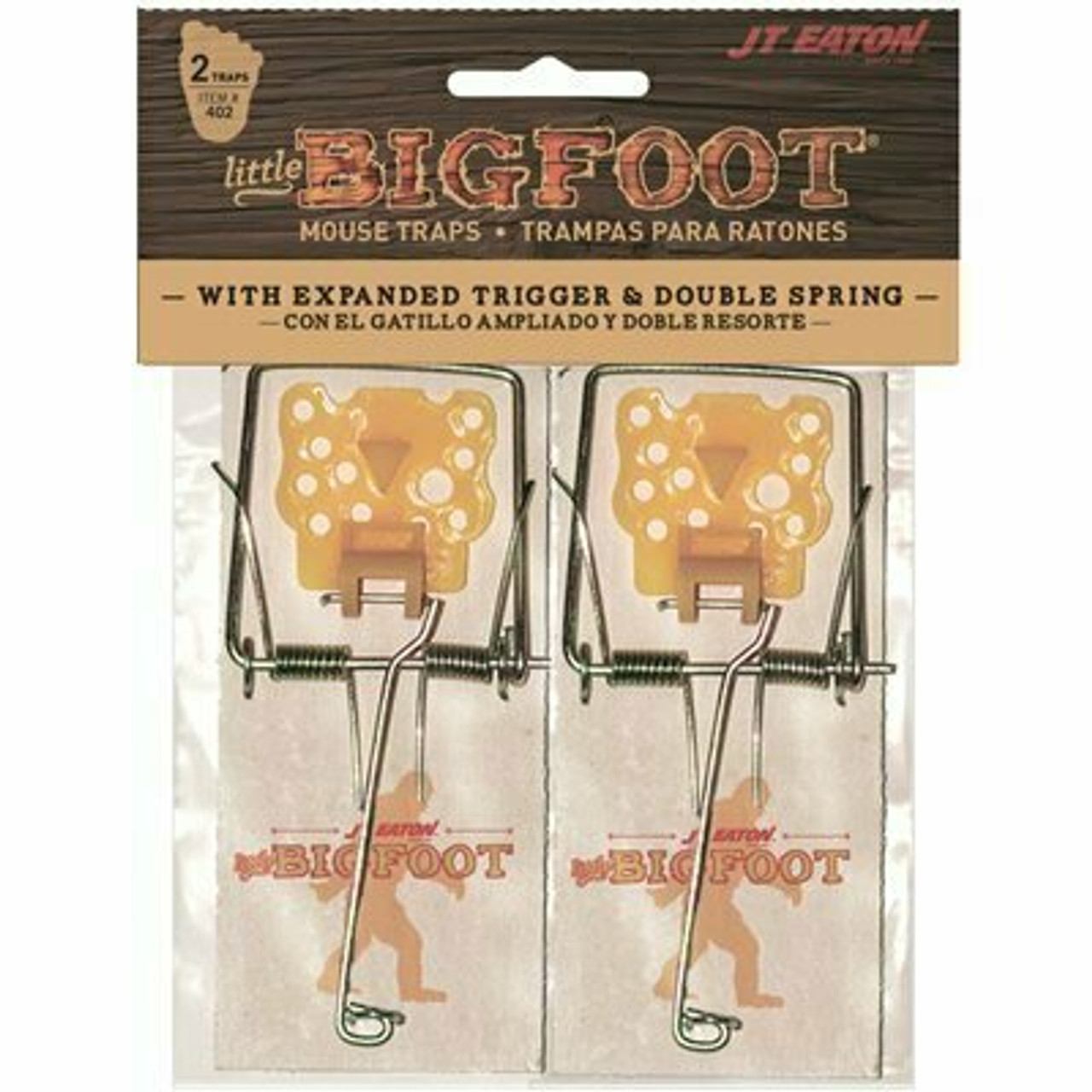 Jt Eaton Little Bigfoot Mouse Size Snap Traps With Expanded Trigger (2-Pack)