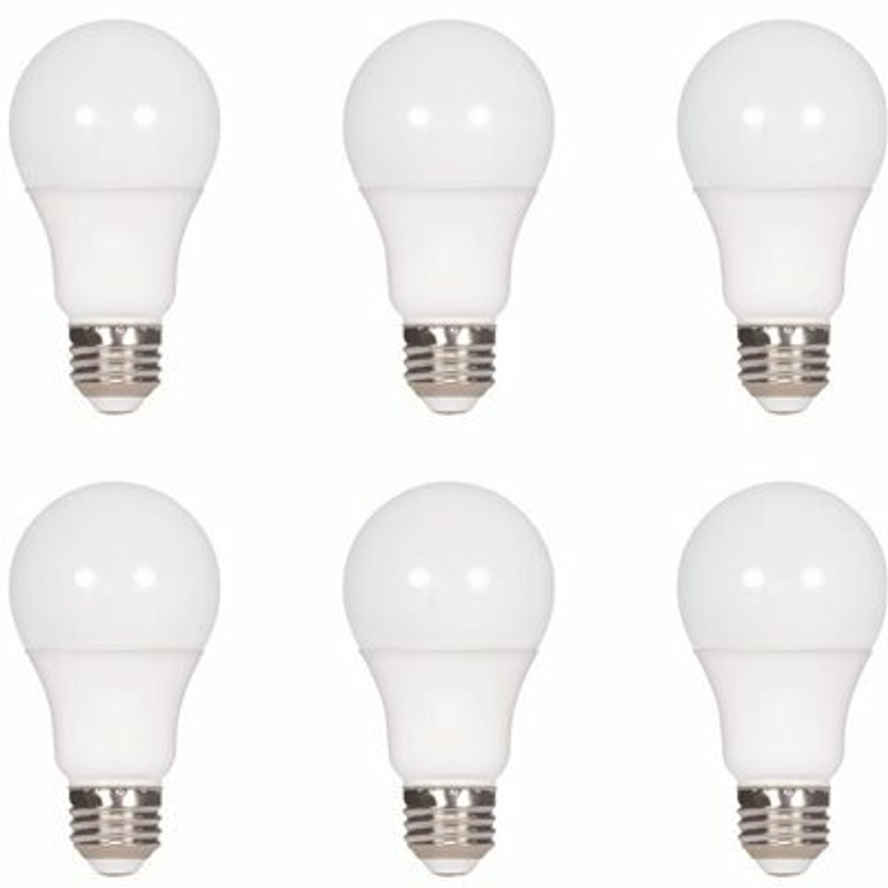 Satco 75-Watt Equivalent A19 Medium Base Led Light Bulb, Cool White (6-Pack)