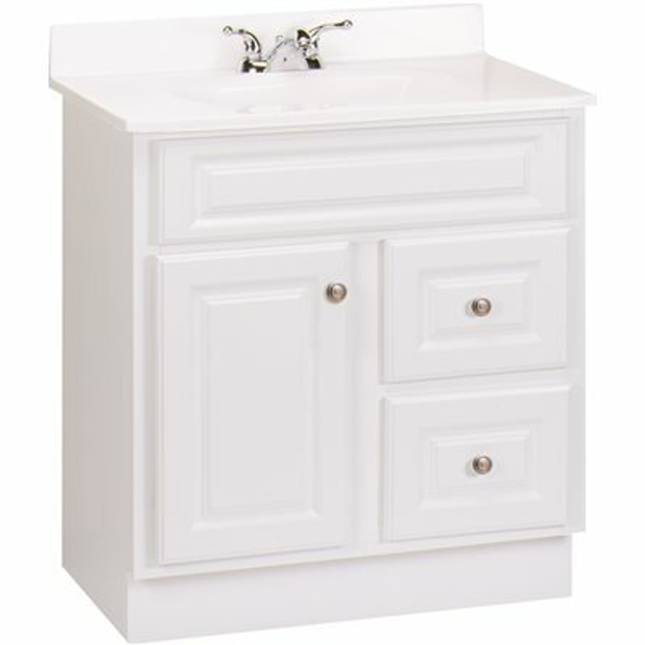 Glacier Bay Hampton 30 In. W X 21 In. D X 33.5 In. H Bath Vanity Cabinet Only In White