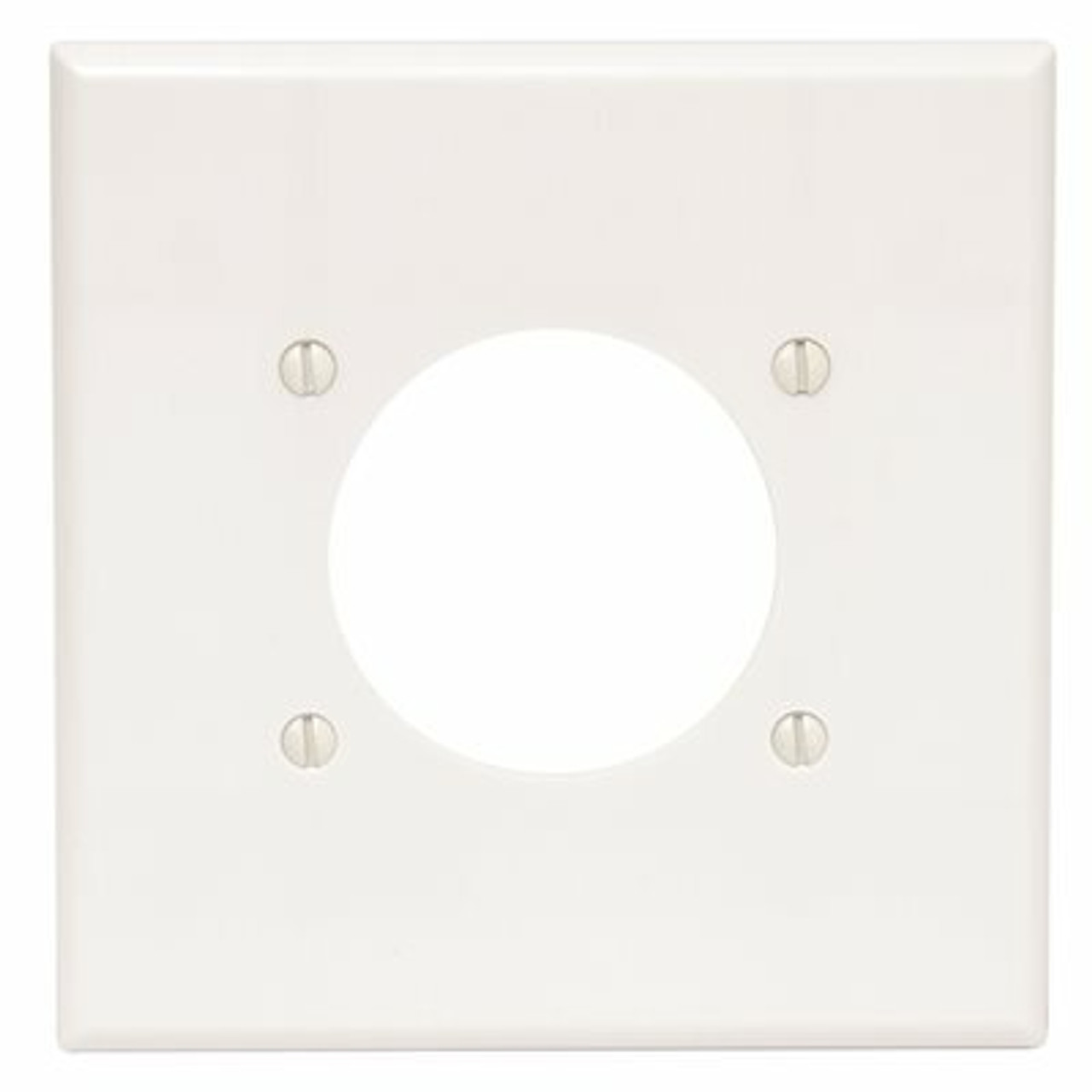 Leviton White 2-Gang Single Outlet Wall Plate (1-Pack)