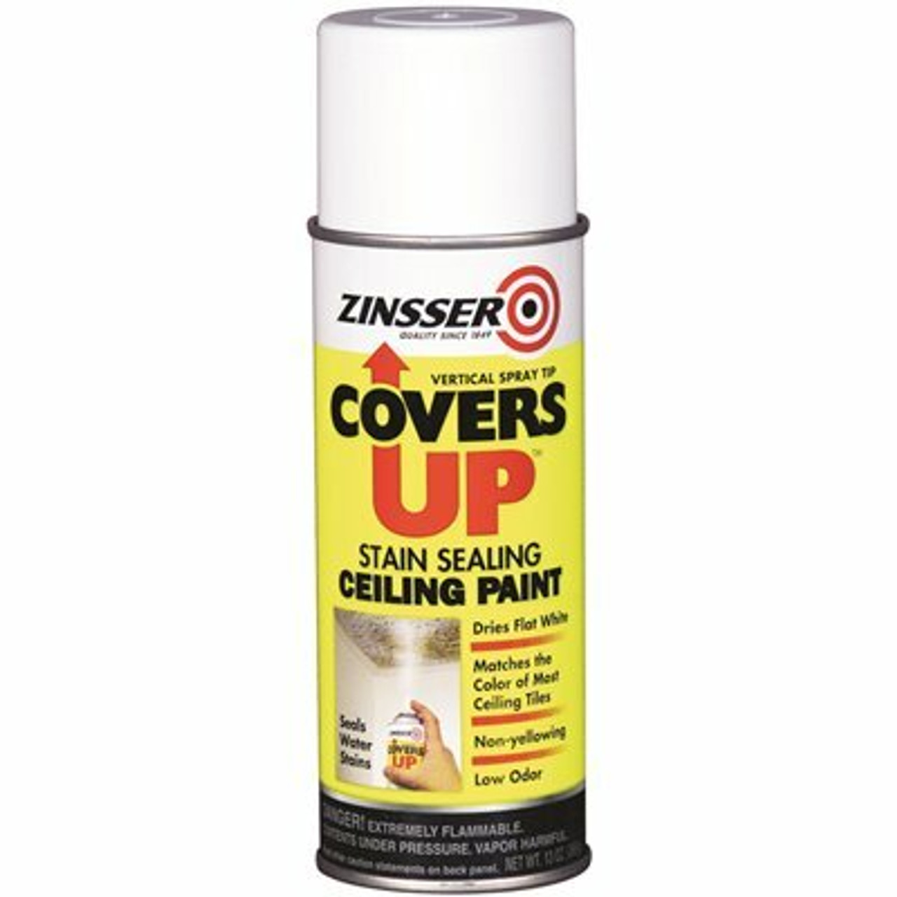 Zinsser 13 Oz. Covers Up Paint And Primer In One Spray For Ceiling