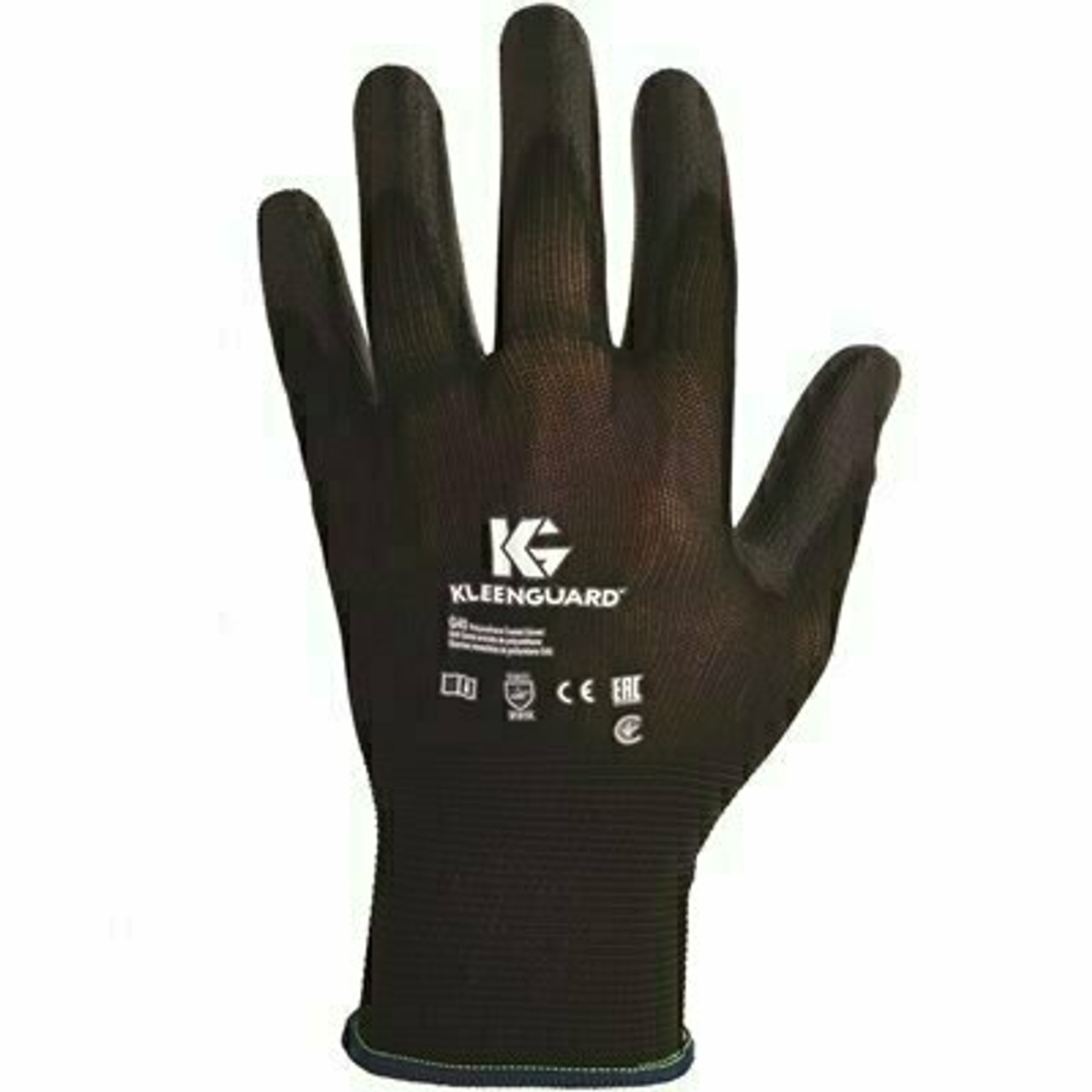 Kleenguard G40 Size 9.0 Large Black Polyurethane Coated Gloves High Dexterity (12-Pairs/Bag)