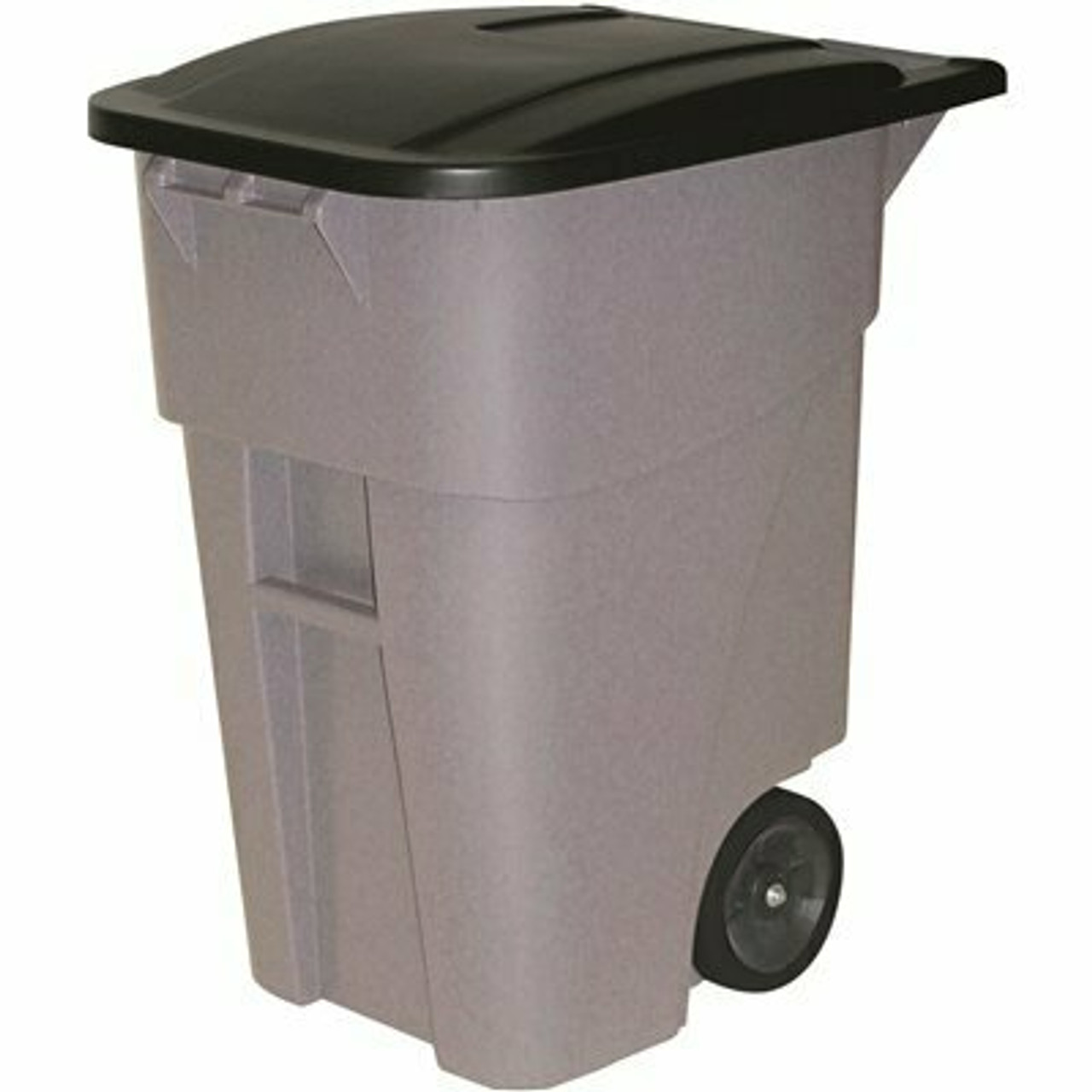 Rubbermaid Commercial Products Brute 50 Gal. Gray Rollout Trash Can With Lid
