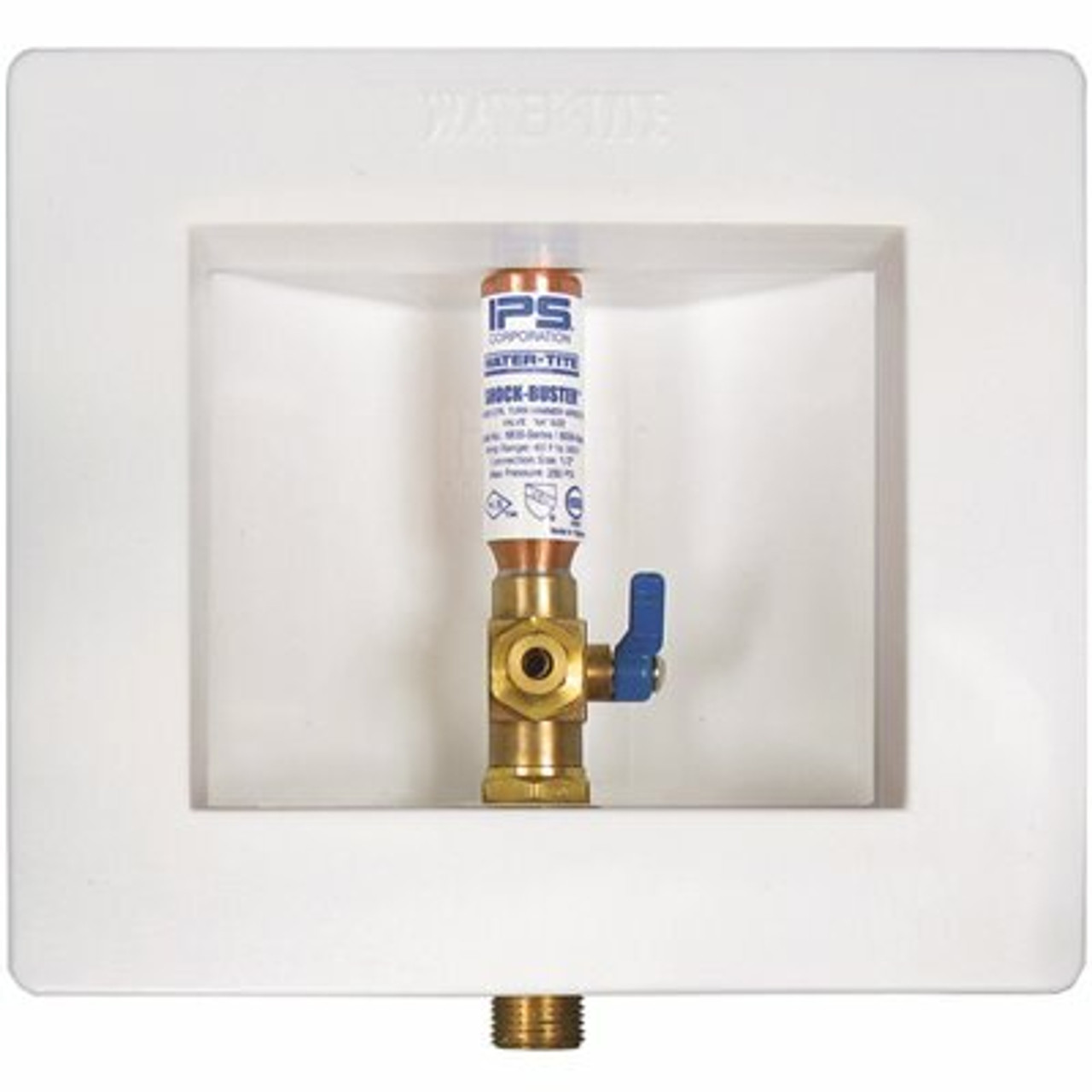 Ips Corporation Ips Water-Tite Icemaker Valve Outlet Box With 1/4 Turn Valve And Water Hammer Arrestor Cpvc Lead Free