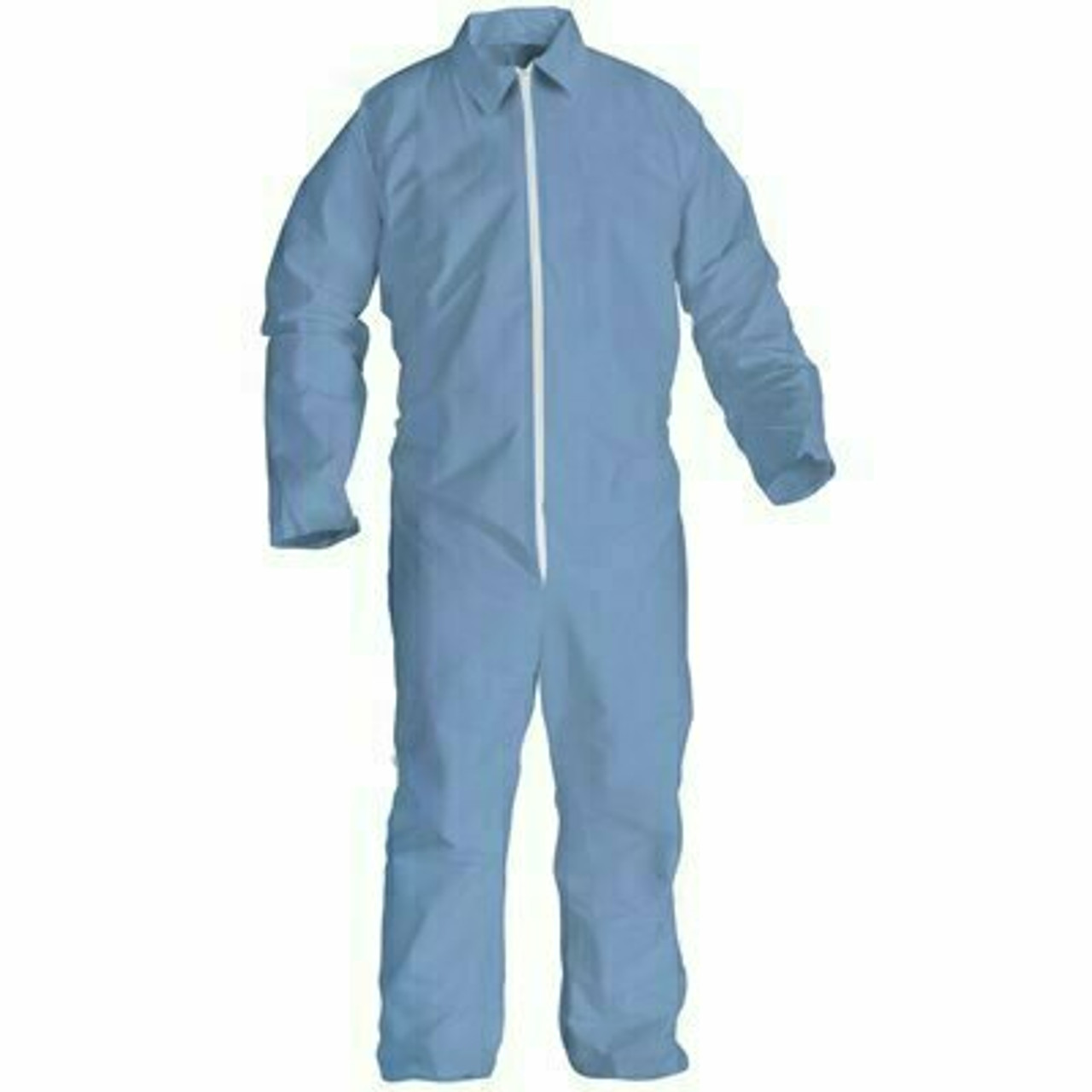 Kleenguard A65 Flame Resistant Coveralls, Front Zipper, Blue, Large