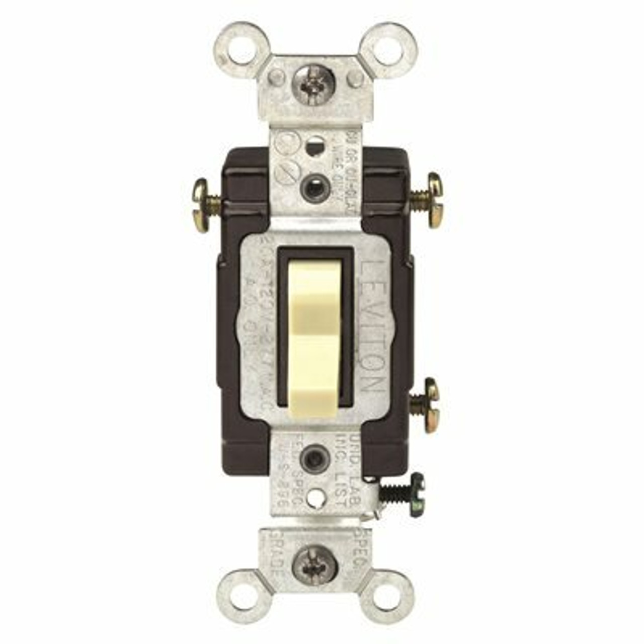 Leviton 20 Amp 120-Volt/277-Volt 3-Way Commercial Grade Ac Quiet Toggle Switch With Ivory