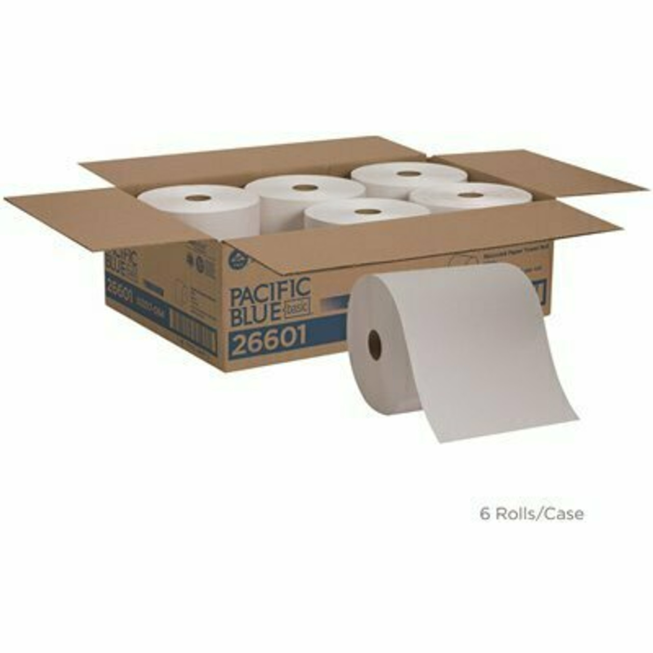 Pacific Blue Basic Recycled Paper Towel Roll (800 Ft. Per Roll, 6-Rolls Per Case)