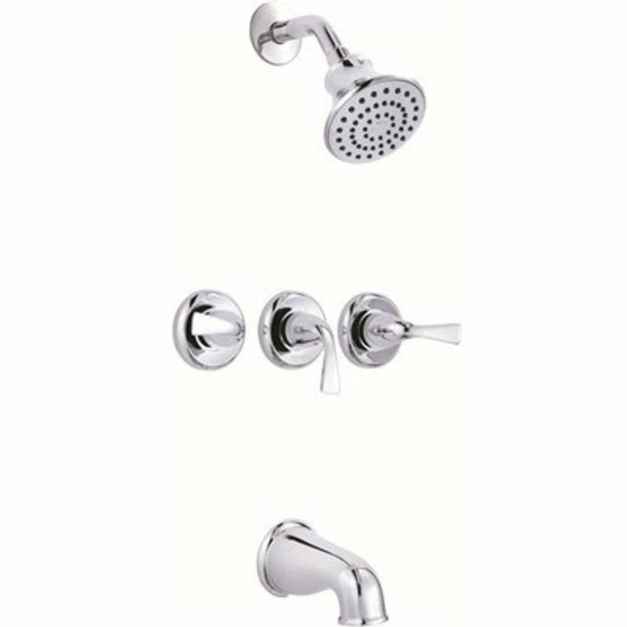 Premier Sanibel 3-Handle 1- -Spray Tub And Shower Faucet In Chrome (Valve Included)