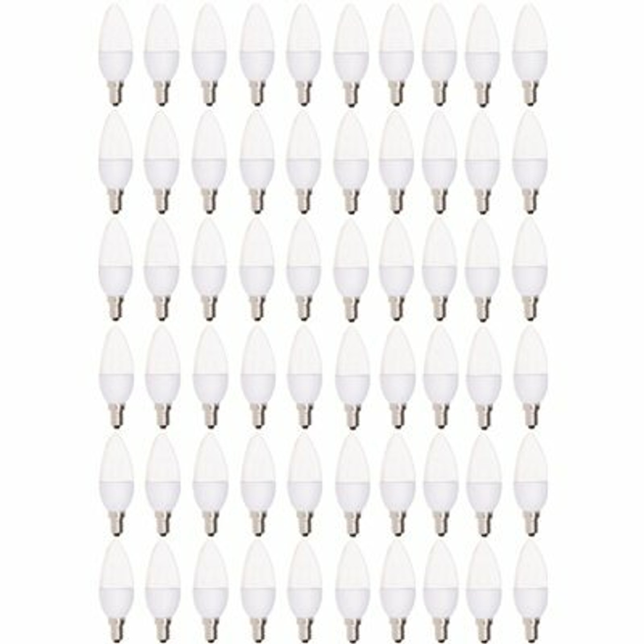 40-Watt Equivalent B11 Dimmable Quick Install Contractor Pack Frosted Candelabra Led Light Bulb In Soft White (60-Pack)
