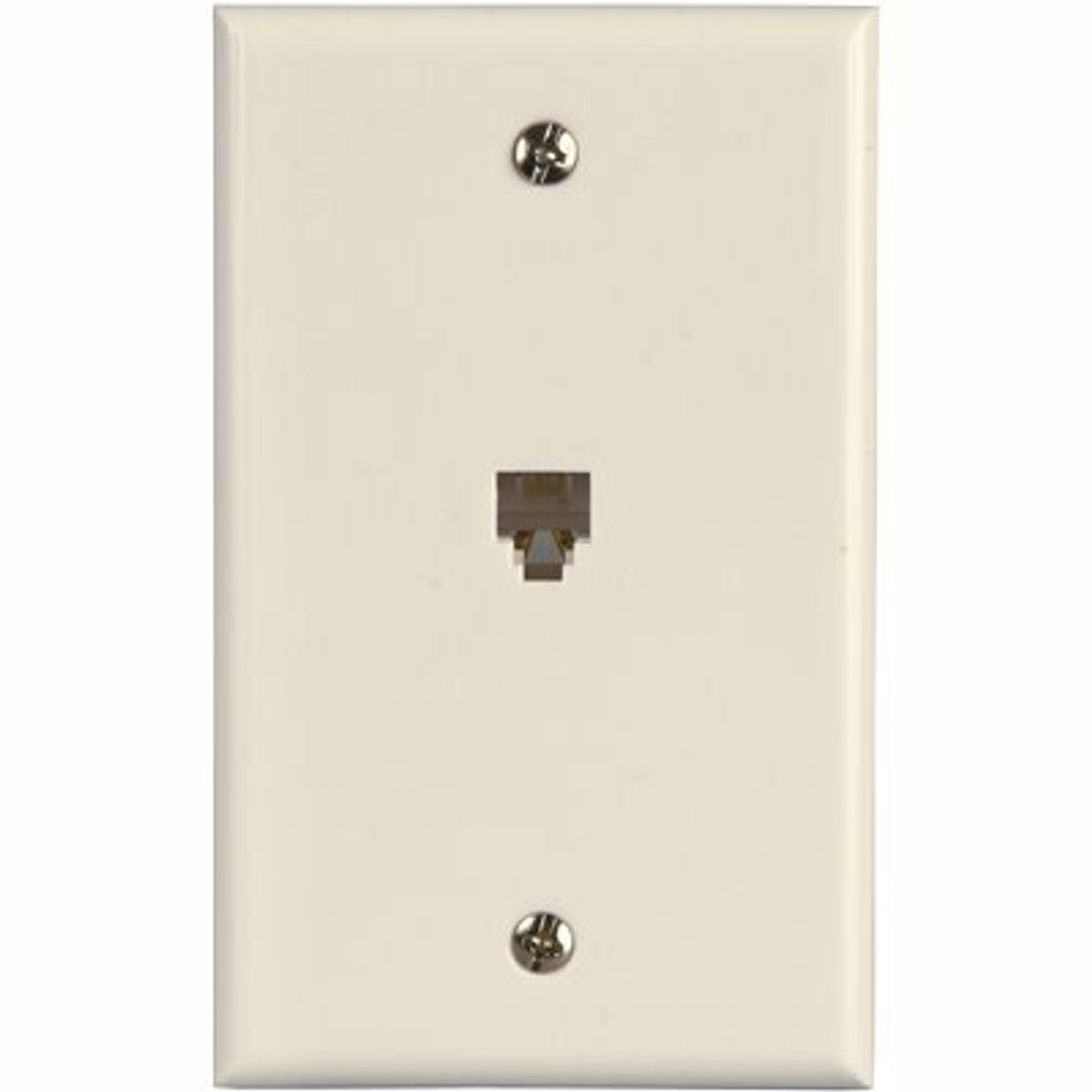 Westek 1-Gang 6-Position 4-Conductor Phone Jack Modular With Wall Plate, Thermoplastic (10-Pack)