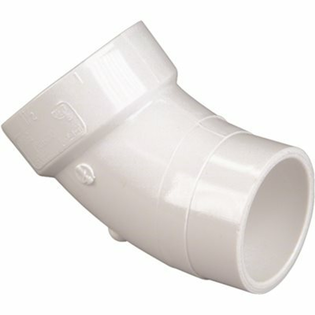 Nibco 2 In. Pvc Dwv 45-Degree Spigot X Hub Street Elbow Fitting