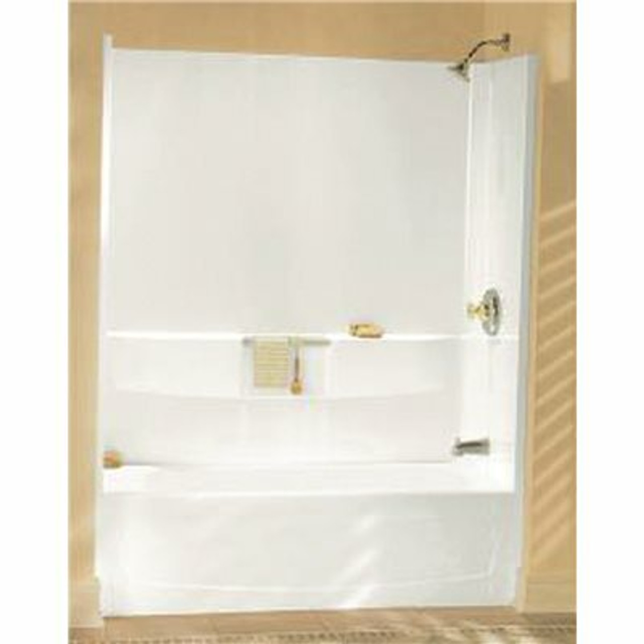 Sterling Performa 60 In. X 30 In. X 60-1/4 In. 3-Piece Tub And Shower Wall Set In White