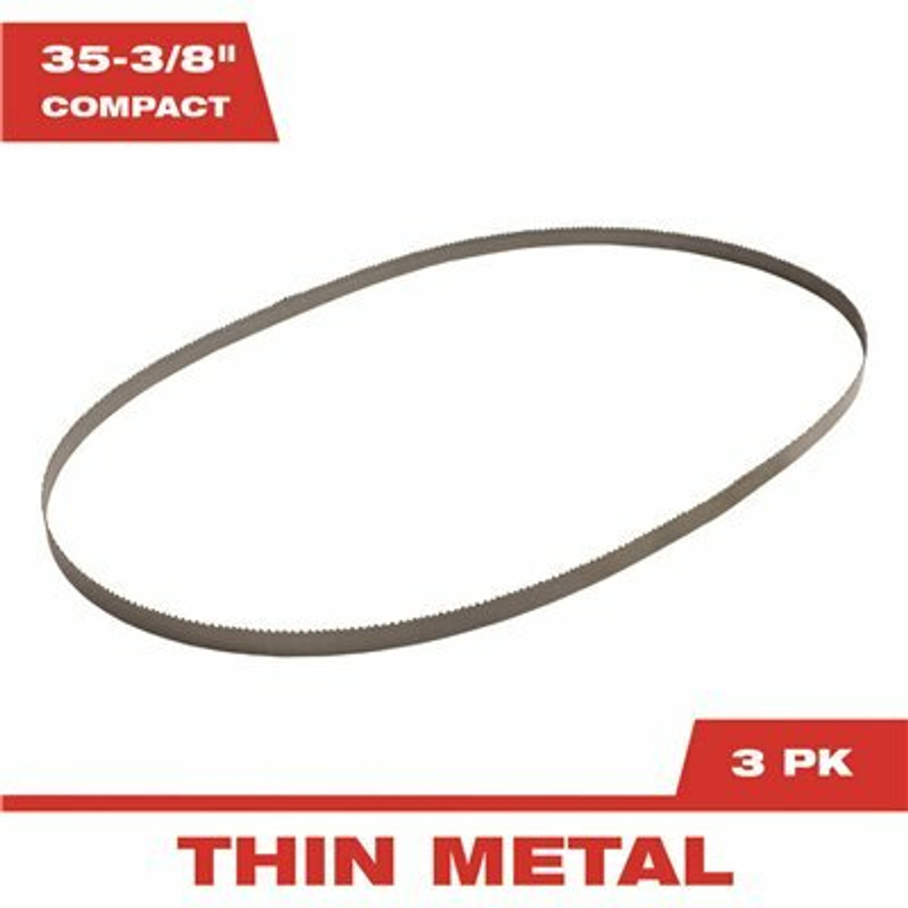 Milwaukee 35-3/8 In. 18 Tpi Compact Bi-Metalband Saw Blade (3-Pack) For M18 Fuel/Corded Compact Bandsaw