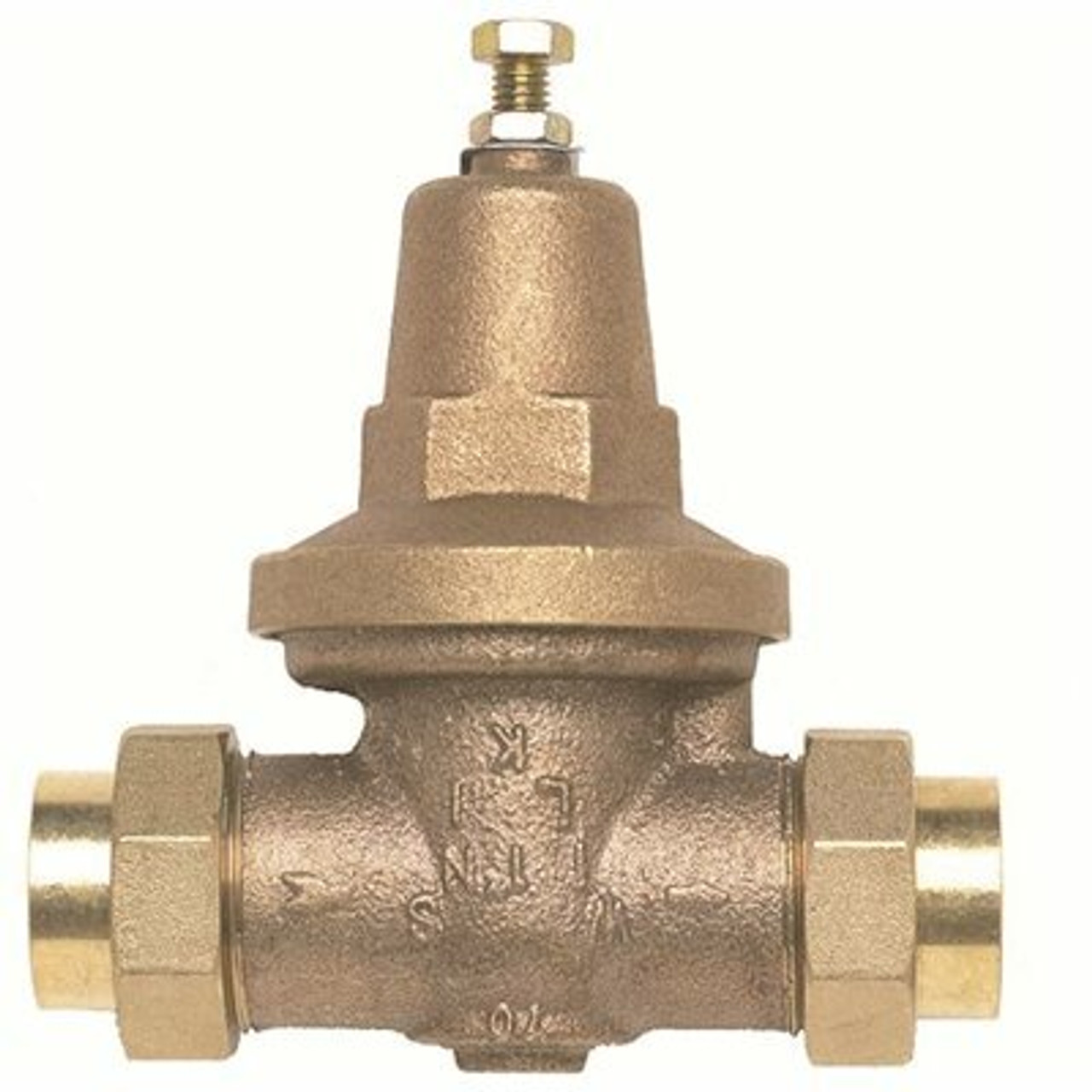 Zurn 1 In. Lead-Free Bronze Water Pressure Reducing Valve With Double Union Female Copper Sweat - 107544