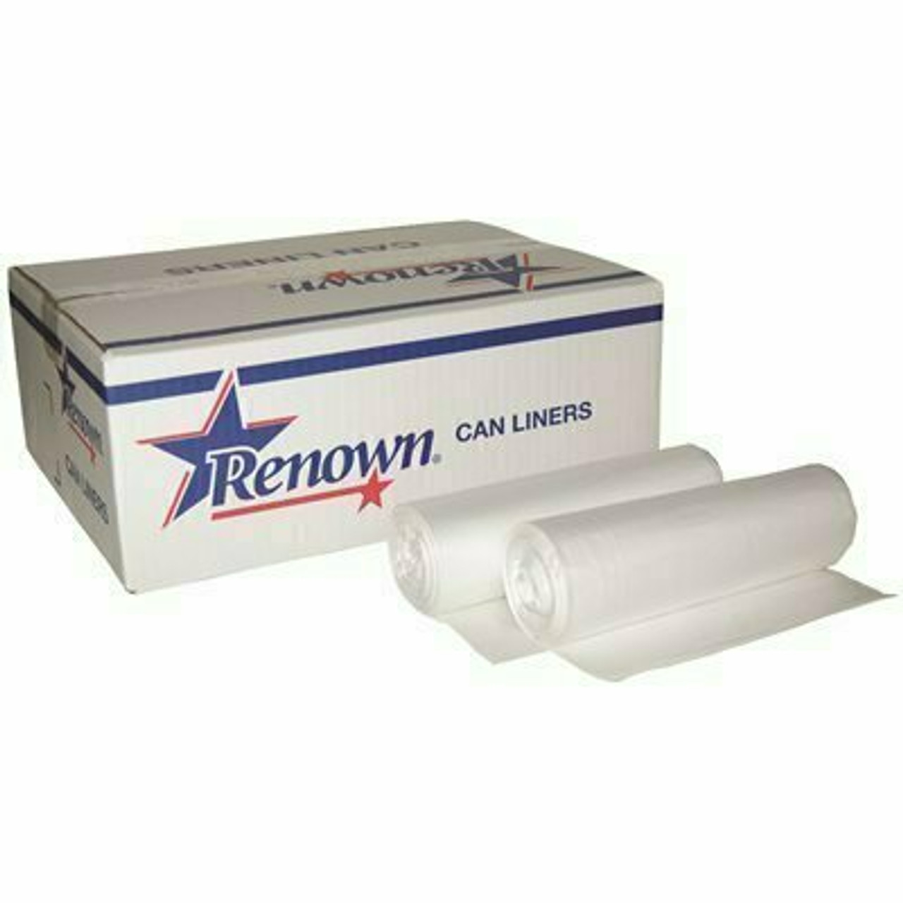 Renown 33 Gal. Natural 0.95 Mil 33 In. X 39 In. Can Liner Trash Bags (25 Per Roll, 8-Rolls Per Case)