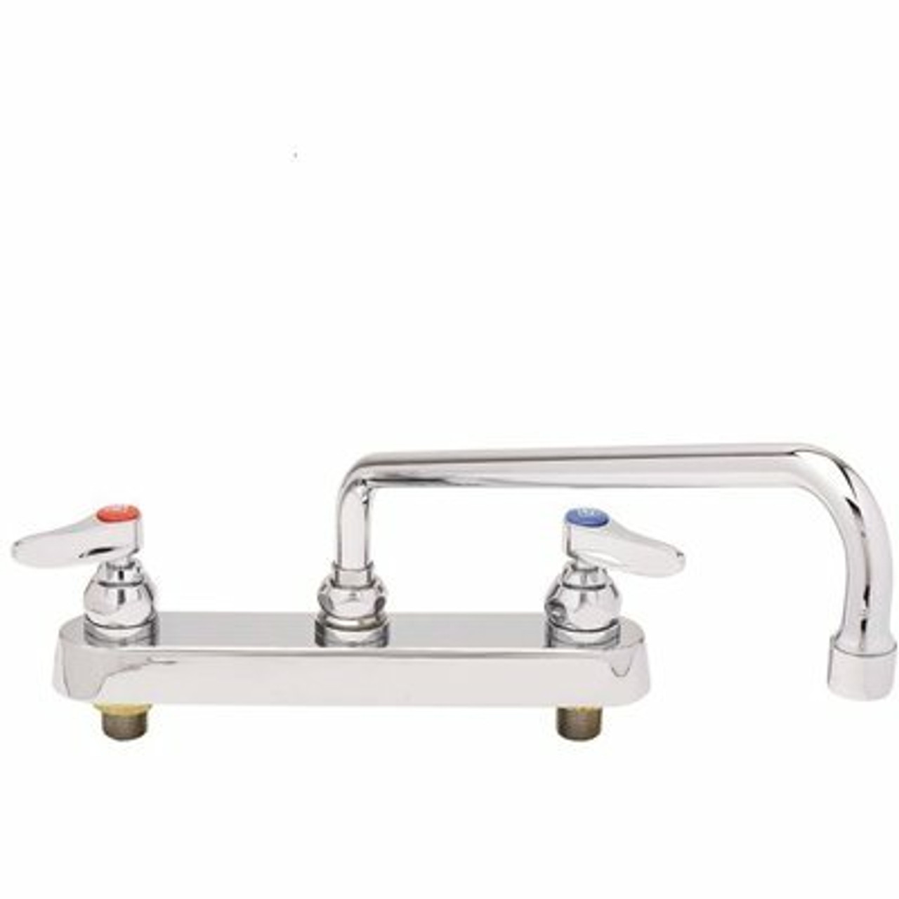 T&S Workboard 2-Handle Bar Faucet 8 In. Deck Mount In Polished Chrome