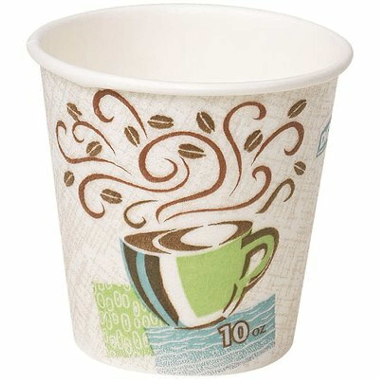 Dixie Perfectouch 10 Oz. Coffee Haze Disposable Insulated Hot Paper Cup (500 Hot Cups Per Case)