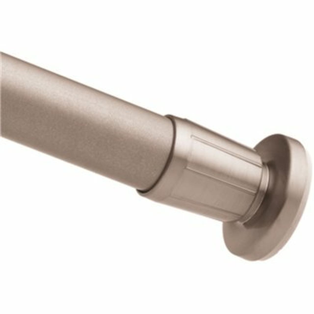 Moen Donner 62 In. Straight Shower Rod With Adjustable Flange In Brushed Nickel