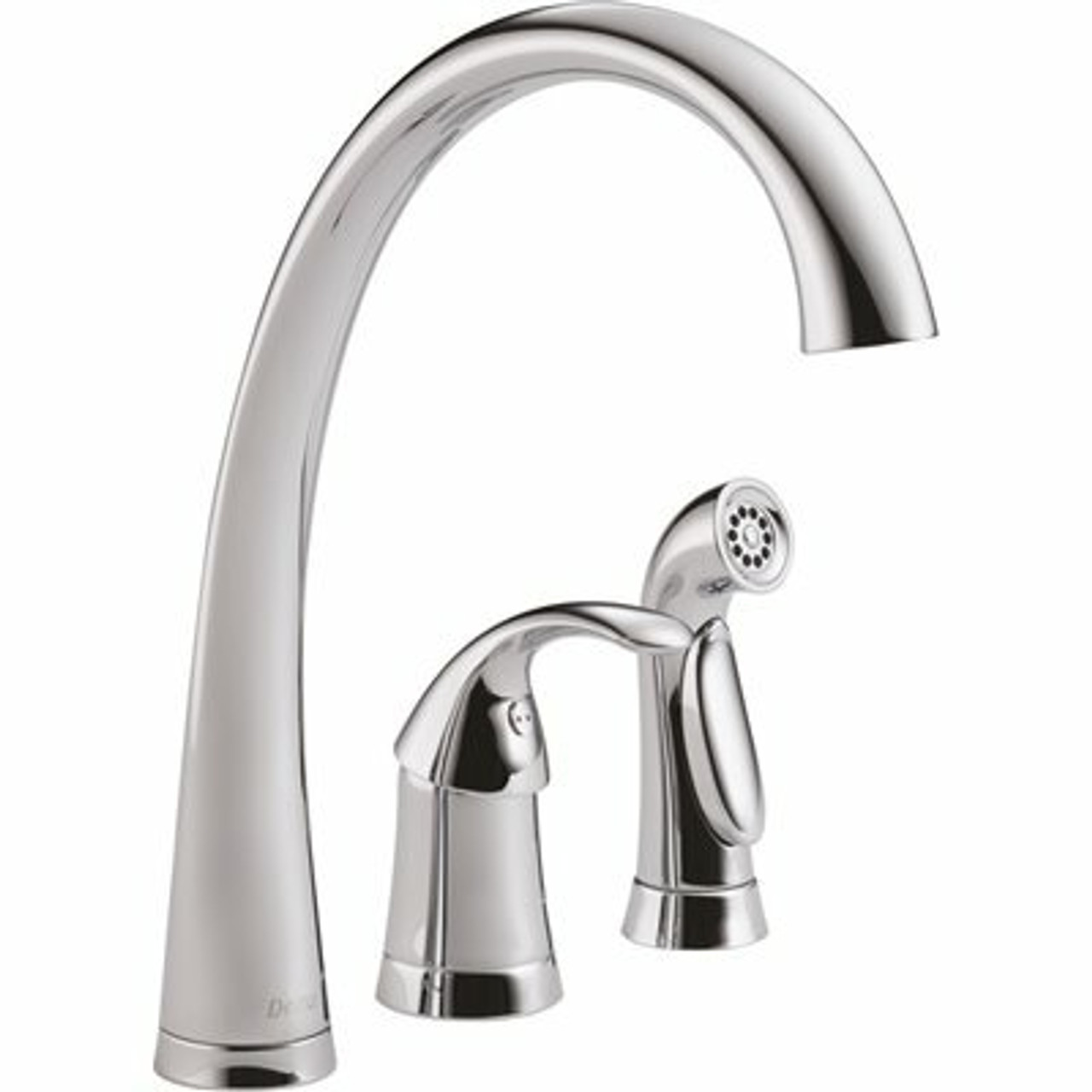 Delta Pilar Waterfall Single-Handle Standard Kitchen Faucet With Side Sprayer In Chrome