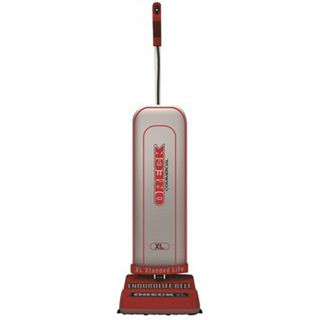 Commercial, Bagged, Corded, Replaceable Filter, Professional Upright Vacuum Cleaner for Carpet and Hard Floor, Red/Gray